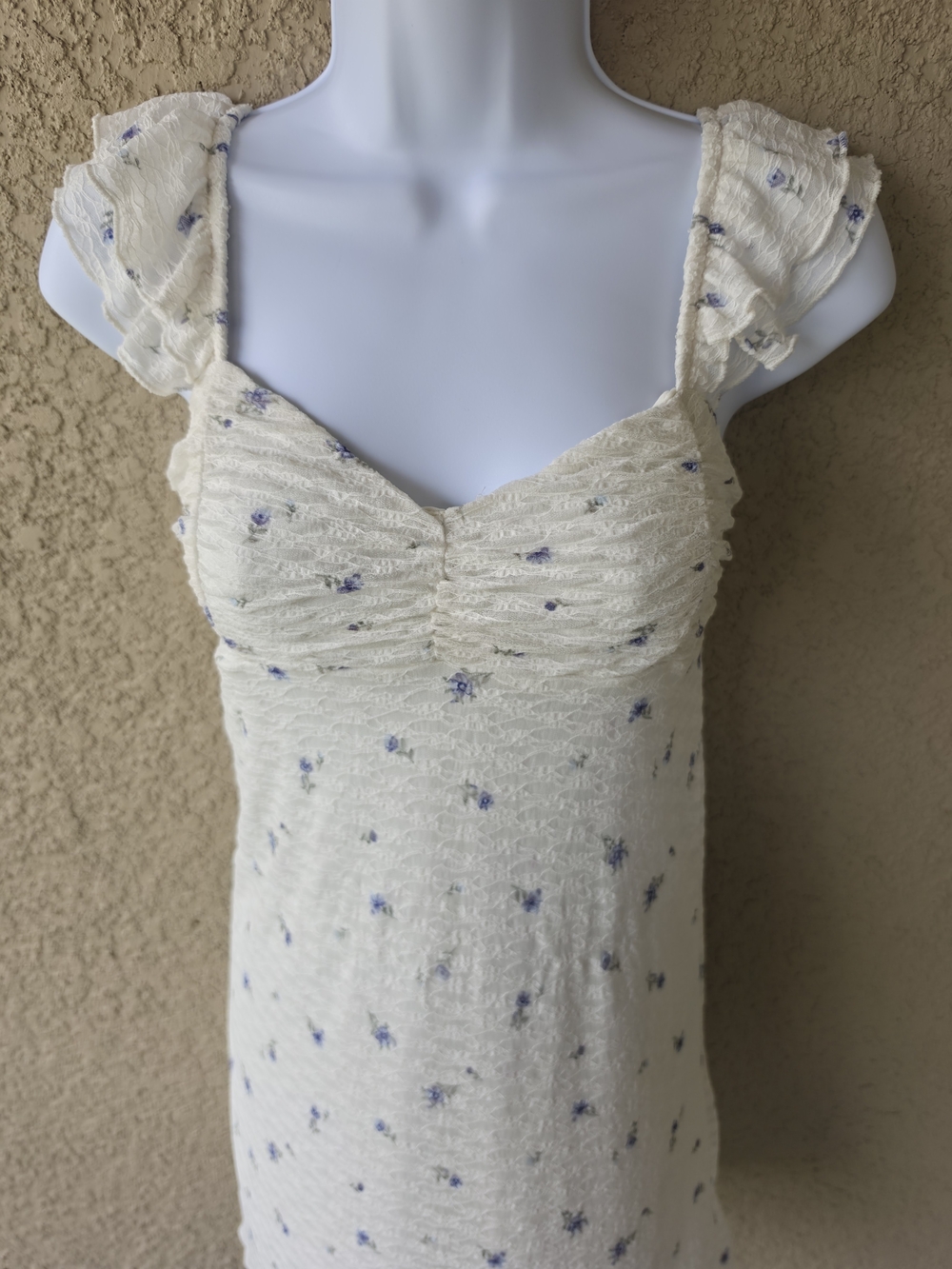 Double Ruffle Ruched Mini Dress - Picture 5 of 10